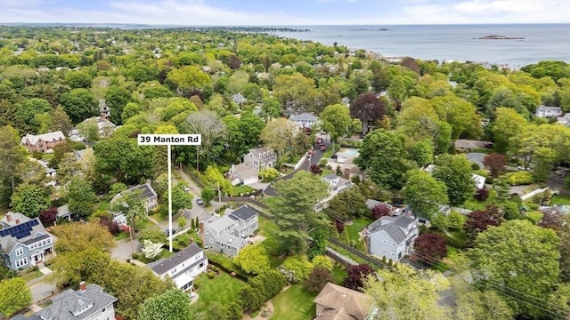39 Manton Rd, Swampscott, MA 01907 - aerial view of property and surrounding area with a large body of water and nearby suburban area