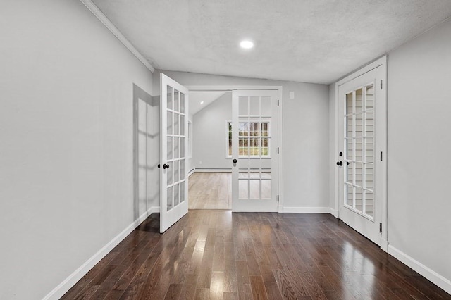 853 Oxford St S, Auburn, MA 01501 - empty room featuring french doors, baseboards, hardwood / wood-style flooring, a baseboard radiator, and recessed lighting