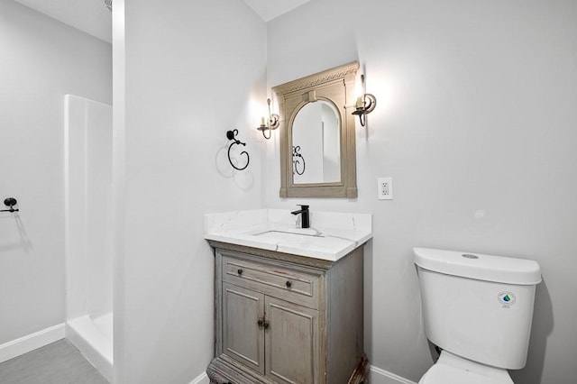 853 Oxford St S, Auburn, MA 01501 - full bath with vanity, baseboards, toilet, and a shower