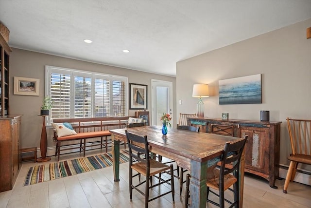 12 14th St, Newbury, MA 01951 - dining room with light wood finished floors and recessed lighting