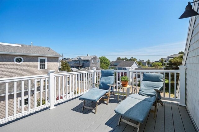 12 14th St, Newbury, MA 01951 - wooden deck with a residential view