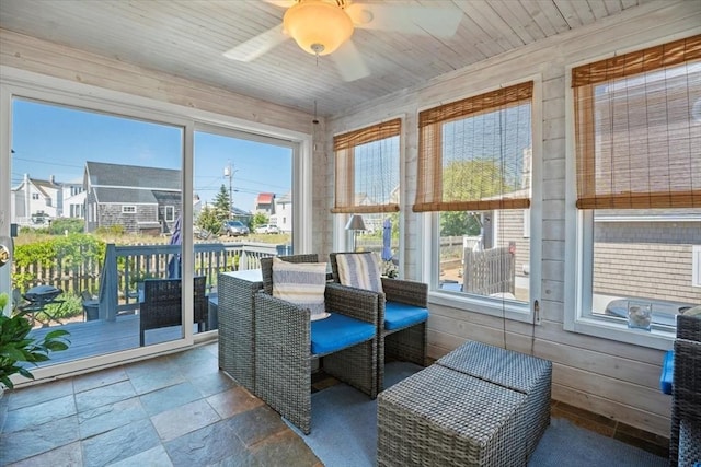 12 14th St, Newbury, MA 01951 - sunroom with ceiling fan