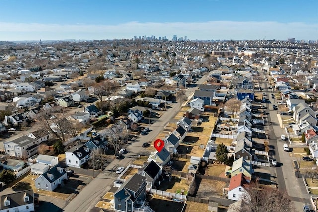 aerial view featuring a residential view