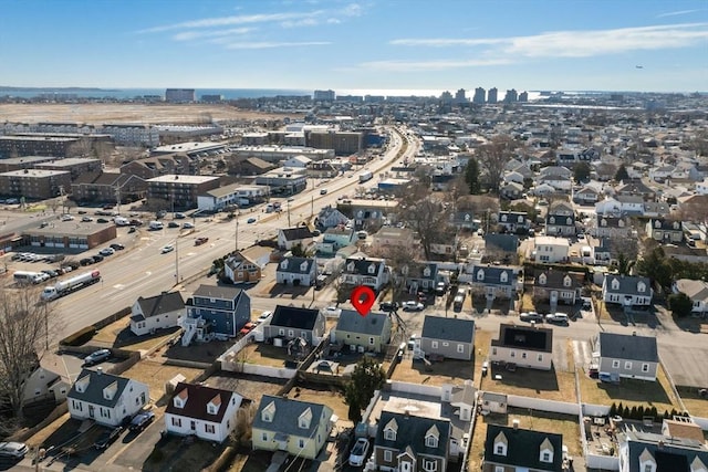 aerial view featuring a view of city