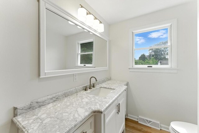 78 Saratoga Ave, Chicopee, MA 01013 - bathroom featuring vanity, healthy amount of natural light, and wood finished floors
