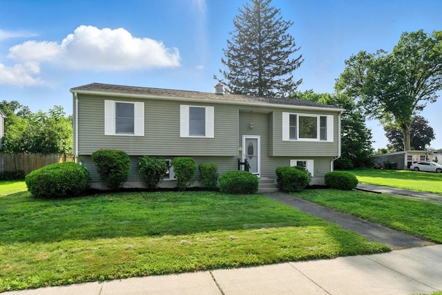 78 Saratoga Ave, Chicopee, MA 01013 - split foyer home with a chimney