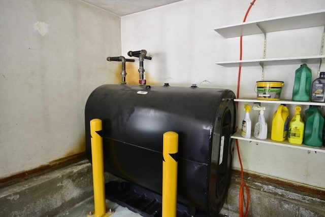 767 S Main St, Bellingham, MA 02019 - utility room featuring oil tank