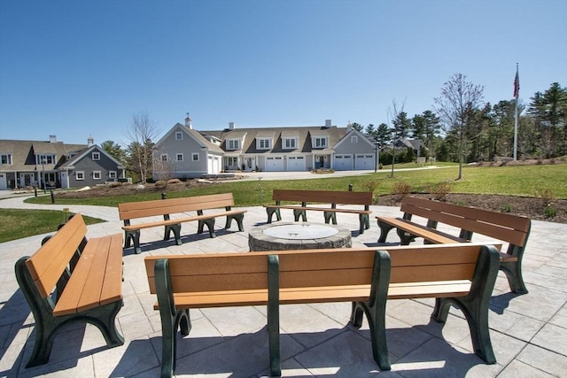 view of home's community with a residential view and a yard