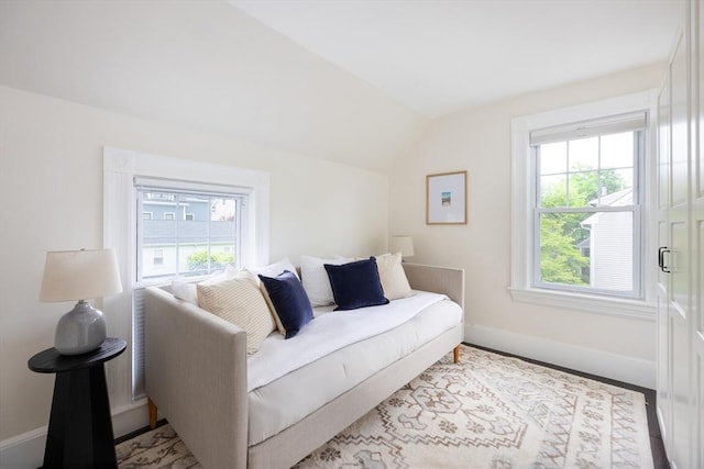36 Warwick St, Somerville, MA 02145 - bedroom featuring lofted ceiling and baseboards