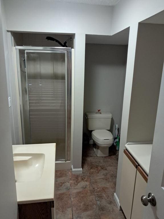3901 Woodbridge Rd Unit 3901, Peabody, MA 01960 - full bath with vanity, a stall shower, toilet, and baseboards