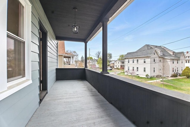 balcony with a residential view