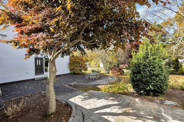 view of yard featuring a patio area