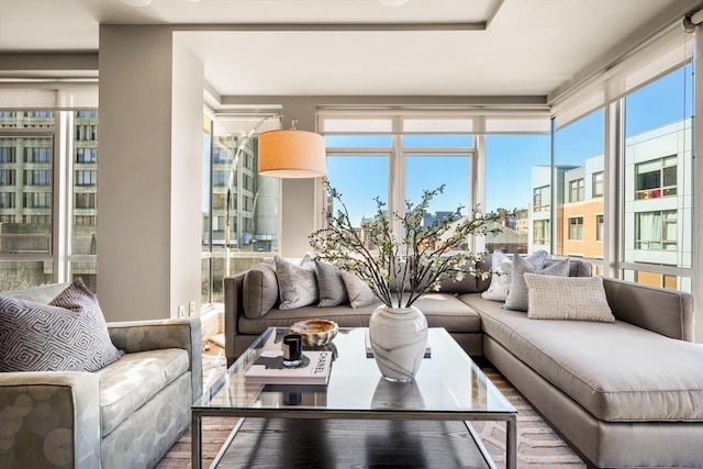 sunroom featuring a healthy amount of sunlight