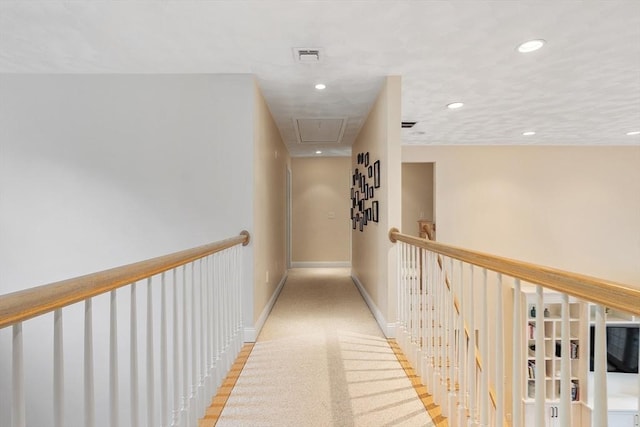 10 Londonderry Ln, Georgetown, MA 01833 - corridor featuring attic access and recessed lighting