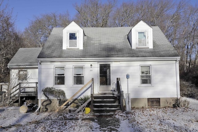 view of cape cod-style house