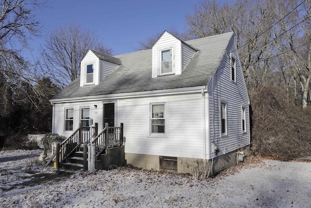 view of cape cod house