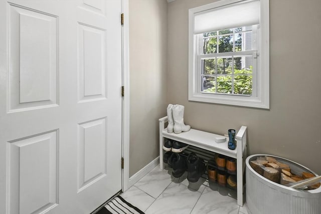 369 Vernon St, Wakefield, MA 01880 - home office featuring light marble finish floors and baseboards