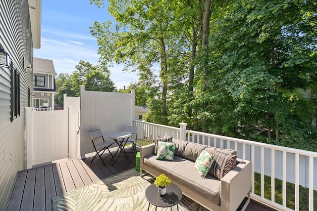 125 Ash St Unit 1, Waltham, MA 02453 - wooden terrace with an outdoor hangout area