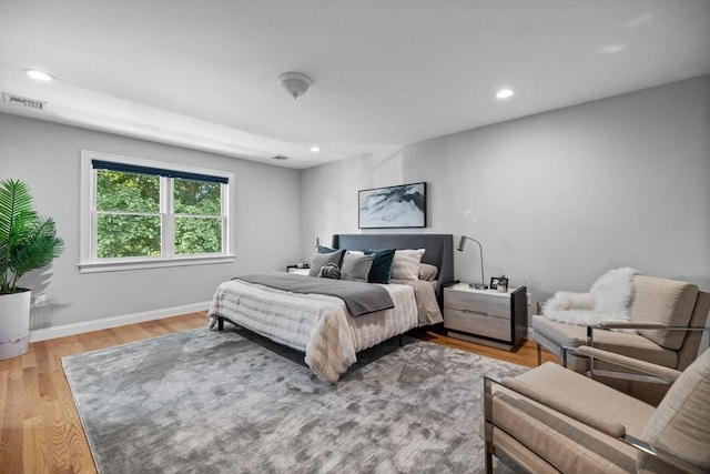 125 Ash St Unit 1, Waltham, MA 02453 - bedroom featuring light wood-style flooring and recessed lighting