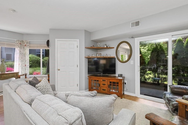 750 Whittenton St Unit 1012, Taunton, MA 02780 - living room featuring wood finished floors and plenty of natural light