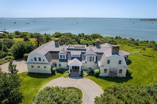 25 Lelands Path, Edgartown, MA 02539 - view from above of property with a nearby body of water