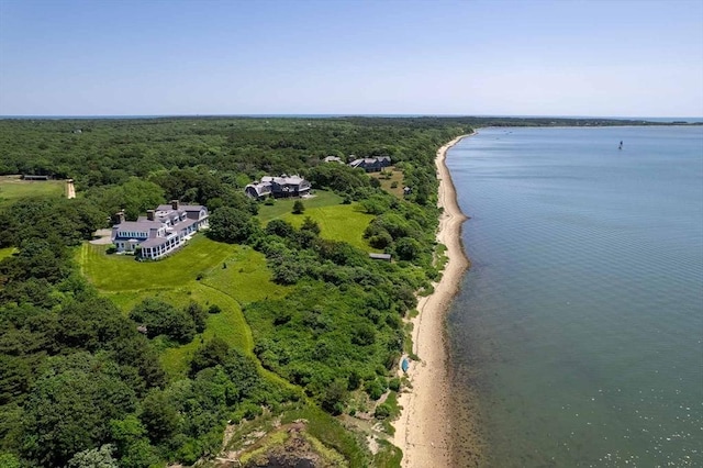 25 Lelands Path, Edgartown, MA 02539 - aerial view of a heavily wooded area and a nearby body of water