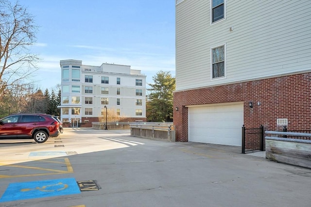 view of property with a garage