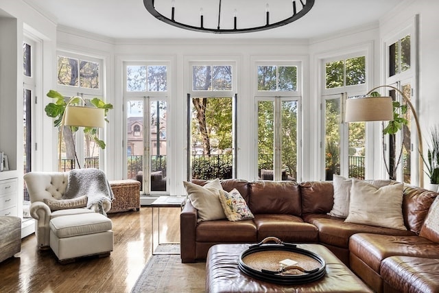 sunroom / solarium featuring a wealth of natural light