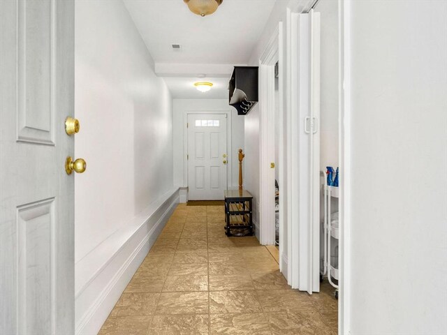 hallway with baseboards