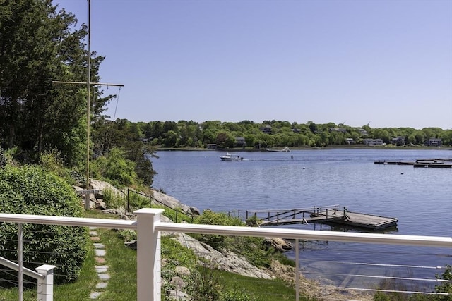 7 Cove Way, Gloucester, MA 01930 - water view featuring a floating dock