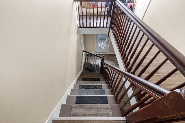 186 John St, Fall River, MA 02721 - stairway with baseboards