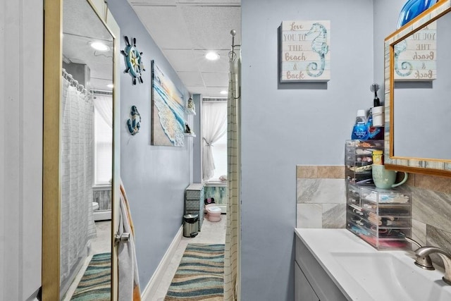 186 John St, Fall River, MA 02721 - full bath with vanity and plenty of natural light