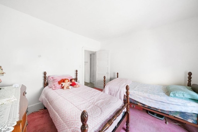 bedroom with carpet floors