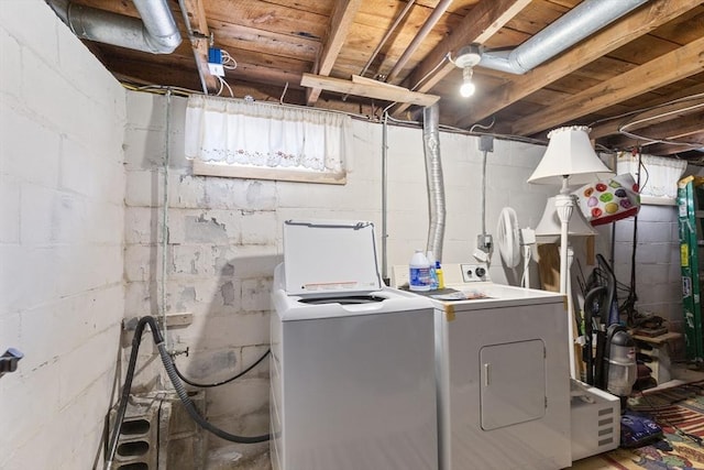 laundry room with washer and clothes dryer