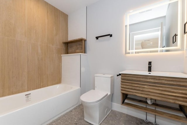 full bath featuring toilet and vanity