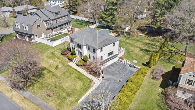 bird's eye view featuring a residential view