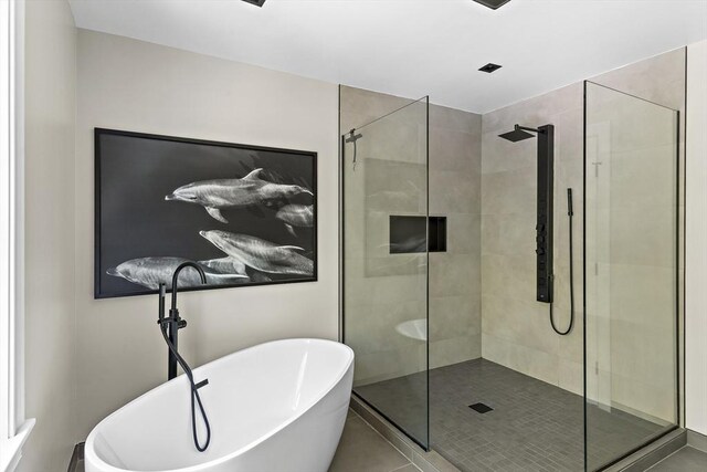 122 Green St, Northborough, MA 01532 - bathroom with a stall shower and a freestanding bath