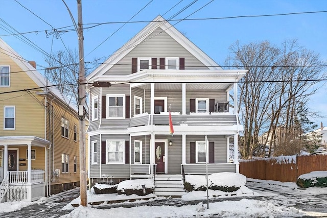 view of front of house featuring covered porch