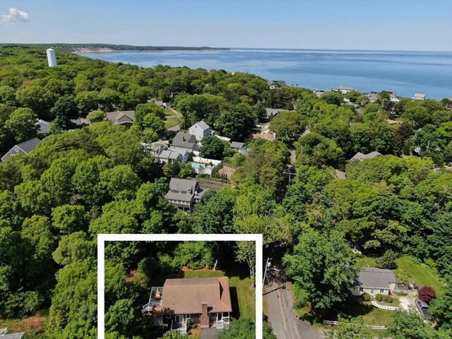 173 Standish Rd, Bourne, MA 02562 - aerial view of property's location with property boundaries highlighted, a large body of water, and a forest