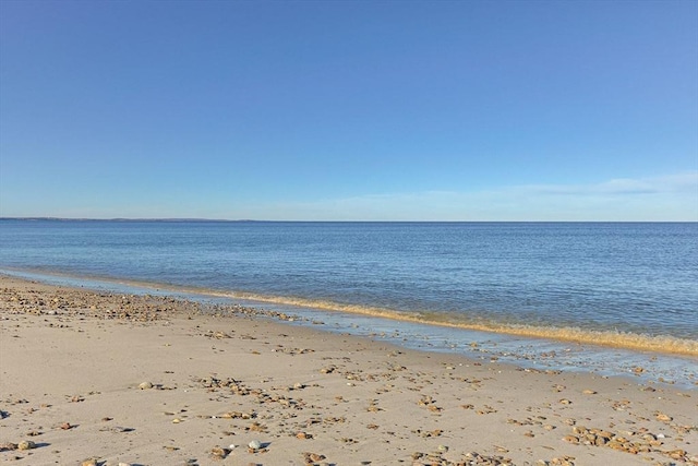 property view of water with a beach view