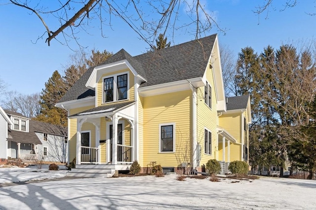 view of front of home with a porch