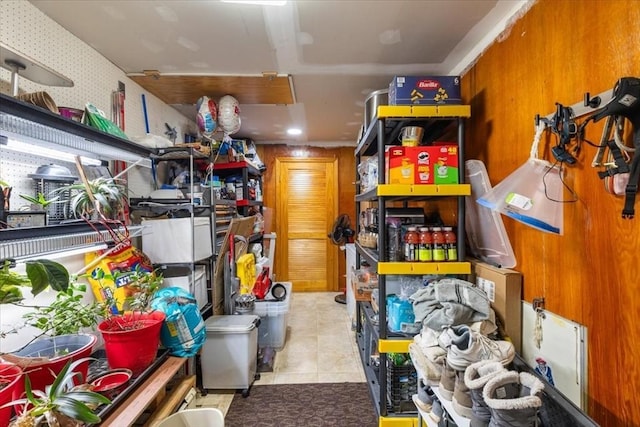 view of storage area