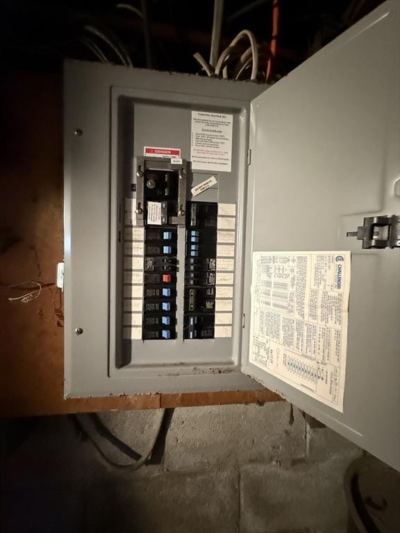 utility room with electric panel