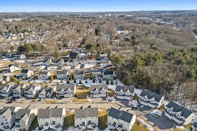 drone / aerial view with a residential view