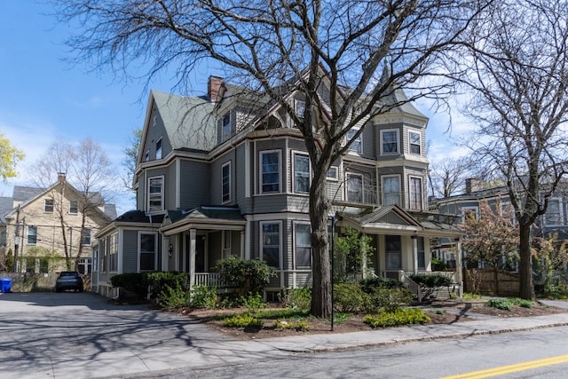 victorian home featuring covered porch