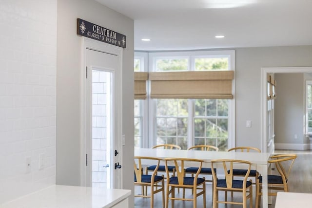 7 Colonial Dr, Chatham, MA 02633 - dining space featuring wood finished floors and recessed lighting