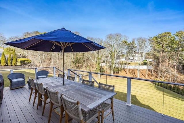 7 Colonial Dr, Chatham, MA 02633 - wooden deck with outdoor dining space