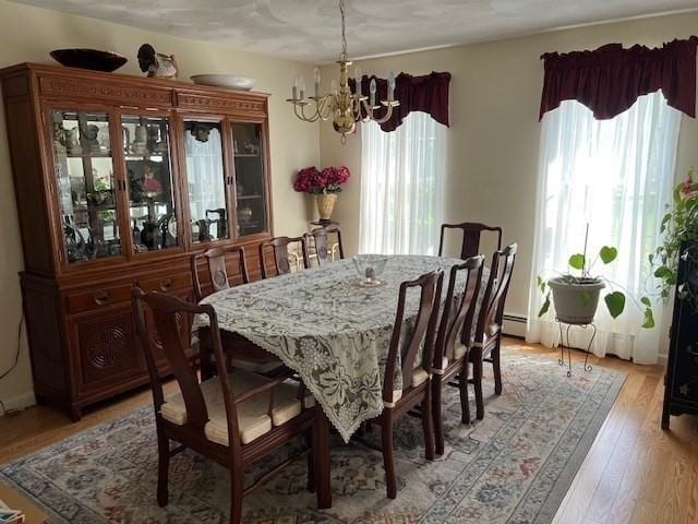 10 Atherton Rd, Hudson, MA 01749 - dining space featuring a chandelier, healthy amount of natural light, and light wood finished floors