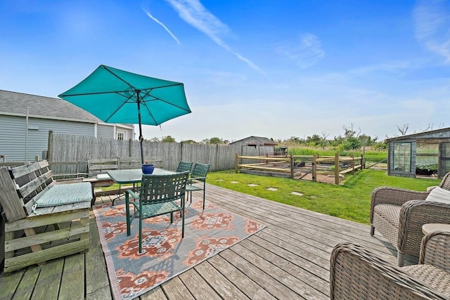 22 Mcarthur Ln, Marshfield, MA 02050 - wooden deck with outdoor dining area