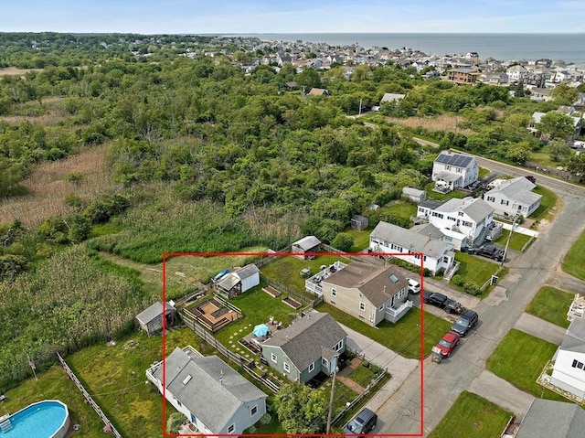 22 Mcarthur Ln, Marshfield, MA 02050 - aerial view of residential area with property boundaries highlighted and a large body of water